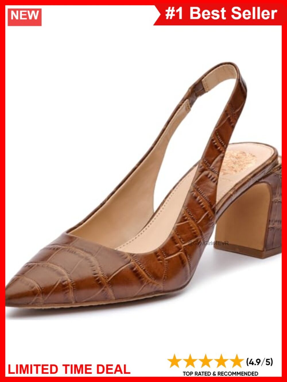 Slingback Pumps Pointed Toe Low Block Heel Cushioned